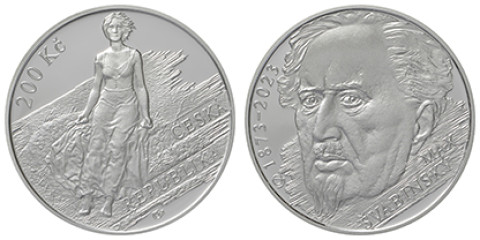 Max Švabinský na stříbrné minci