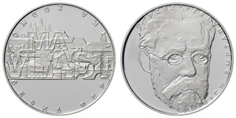 Bedřich Smetana na stříbrné minci